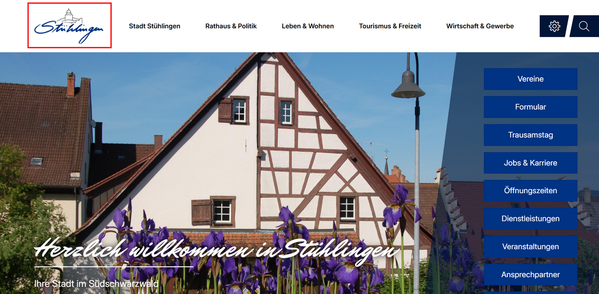 Logo auf der Startseite
