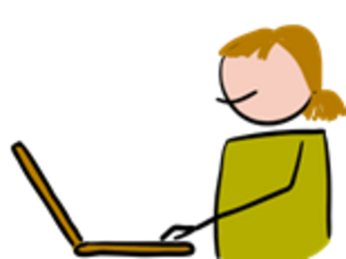 Frau am Laptop